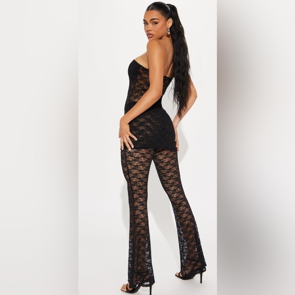 NWT FASHION NOVA ATTENTION ON ME LACE PANT SET - Picture 2 of 2